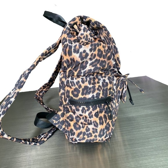 Topshop Leopard Print Backpack Large Brown *flaw main image 12